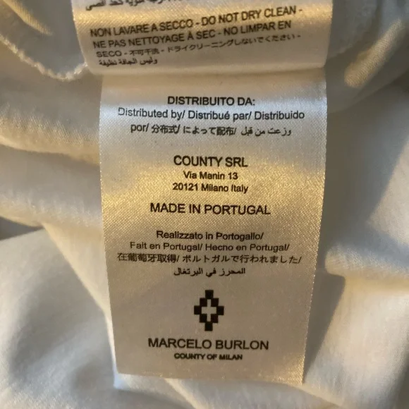 Marcelo Burlon County of Milan Black and White Graphic Tee - Picture 8 of 8